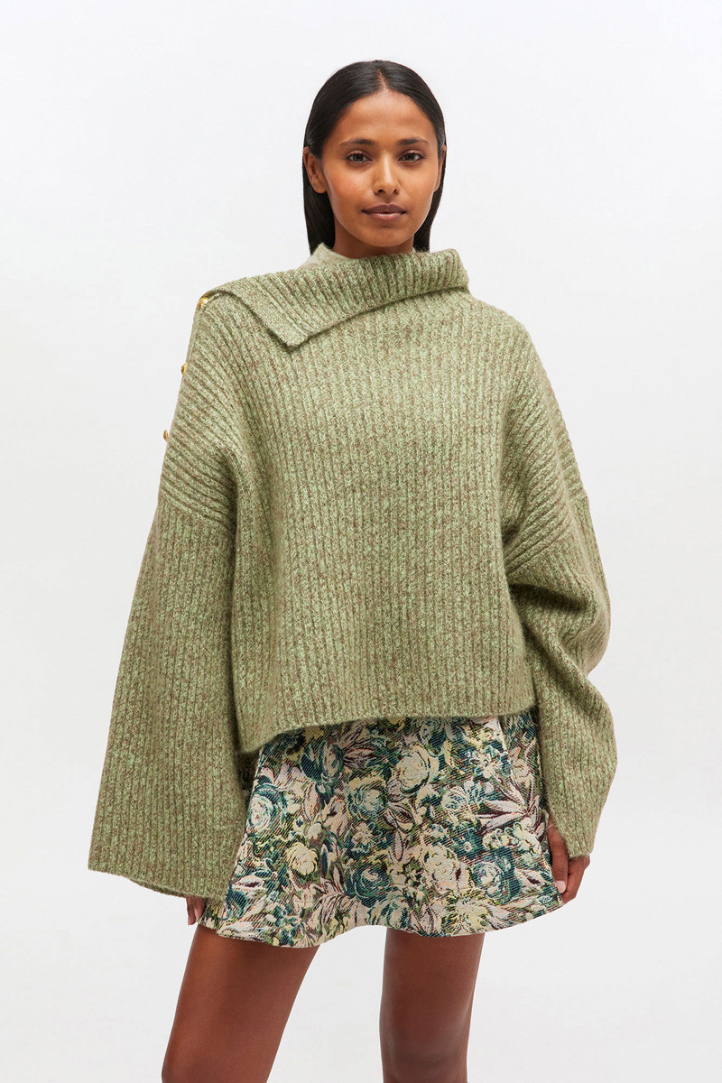 GANNI GREEN MOHAIR SWEATER outlook