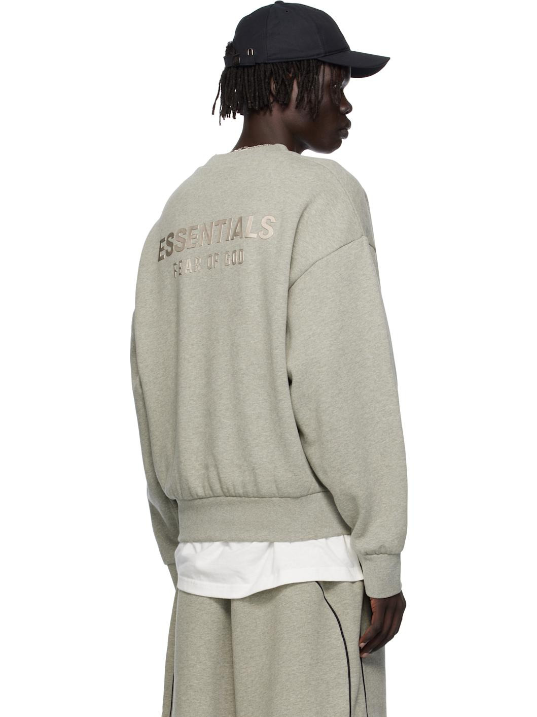 Gray Classic Fit Fleece Crewneck Sweatshirt - 3