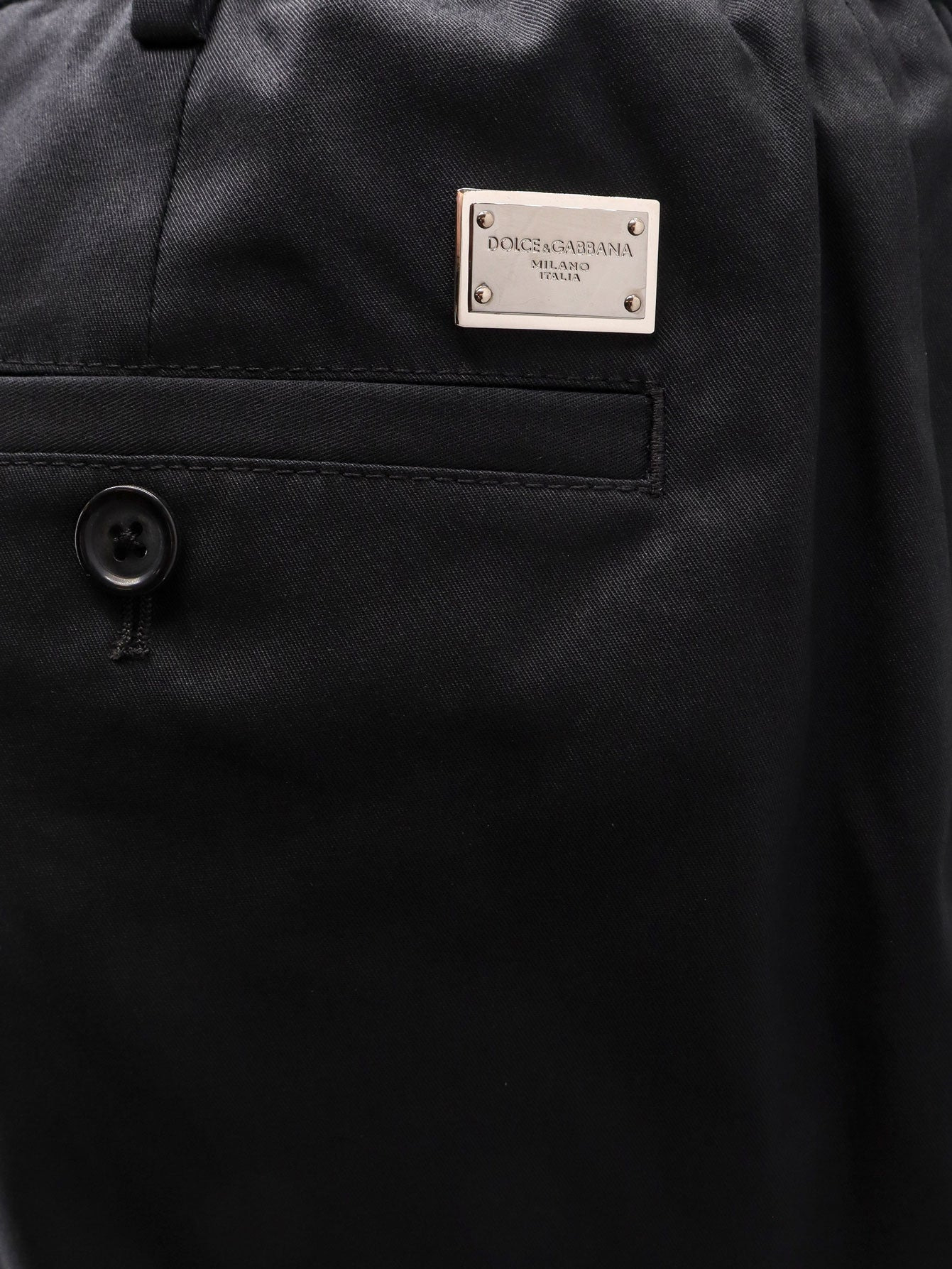 Dolce & Gabbana Cotton Trouser With Elastic Inserts And Drawstring - 4