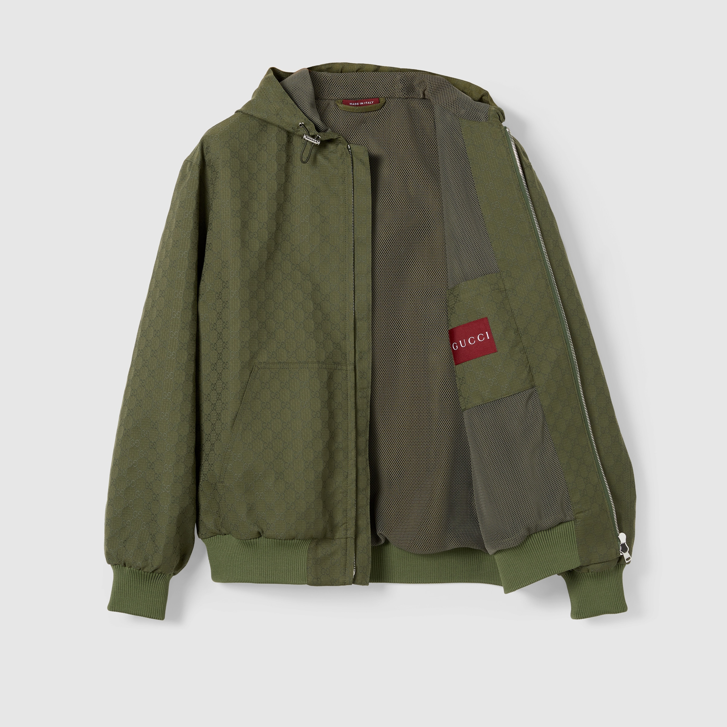 GG cotton ripstop hooded jacket - 8