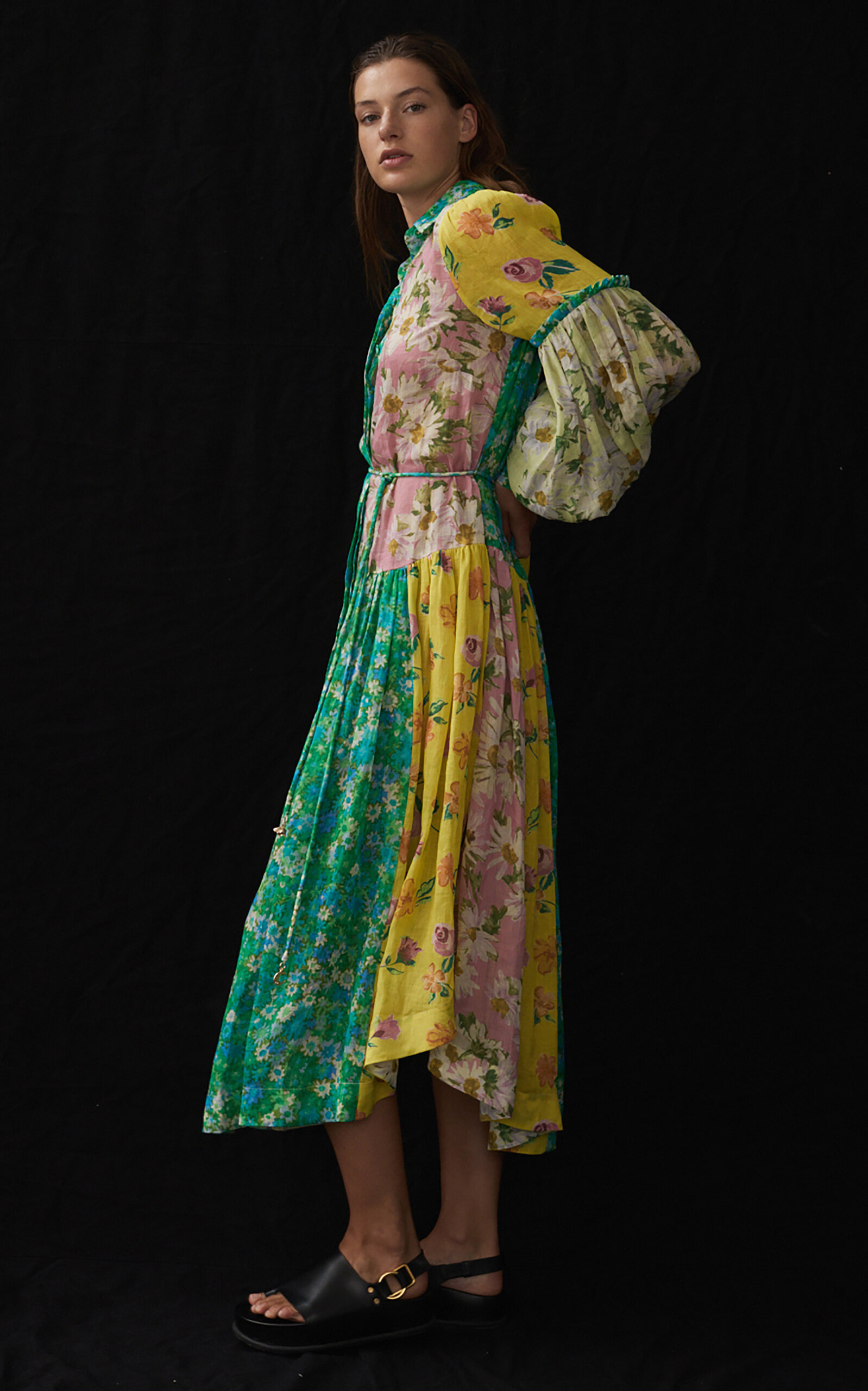 Kenzie Patchwork Midi Shirt Dress multi - 4
