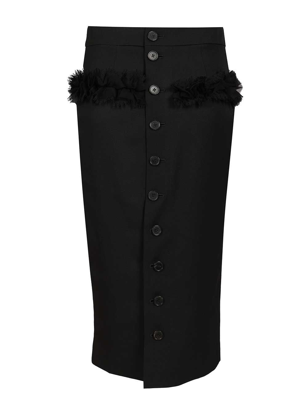 Skirt In Grain De Poudre Skirts Black - 2