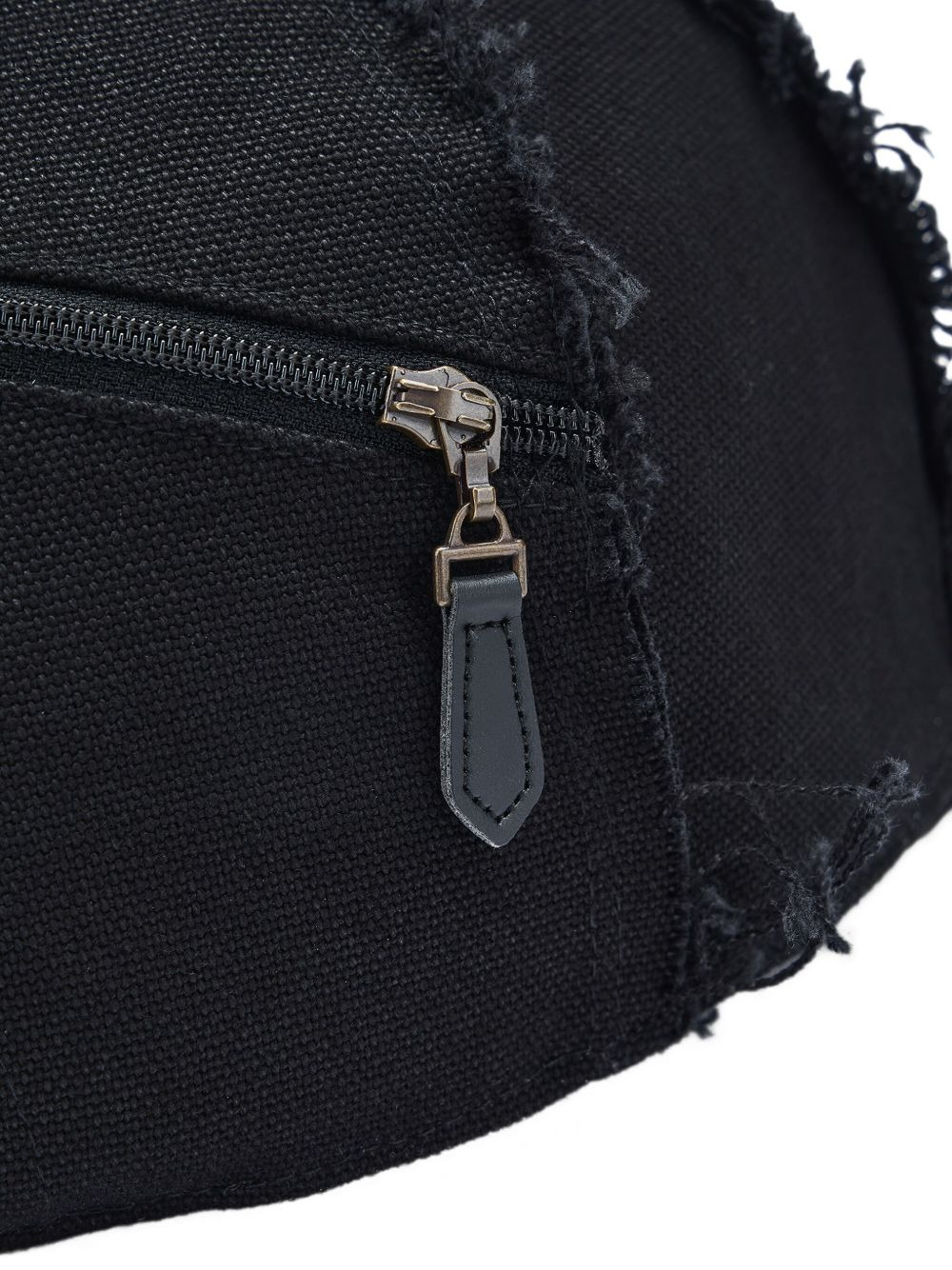 frayed-edges zip-detail baseball cap - 5