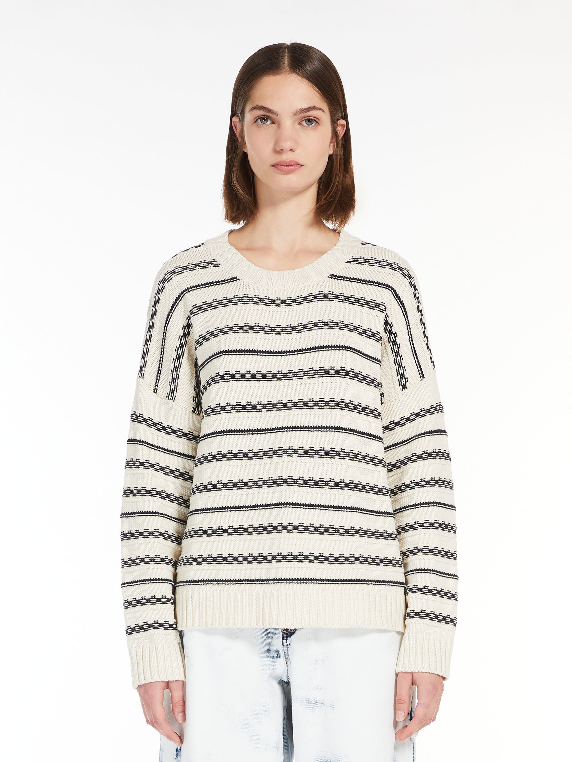 FOSTER Striped cotton yarn sweater - 3