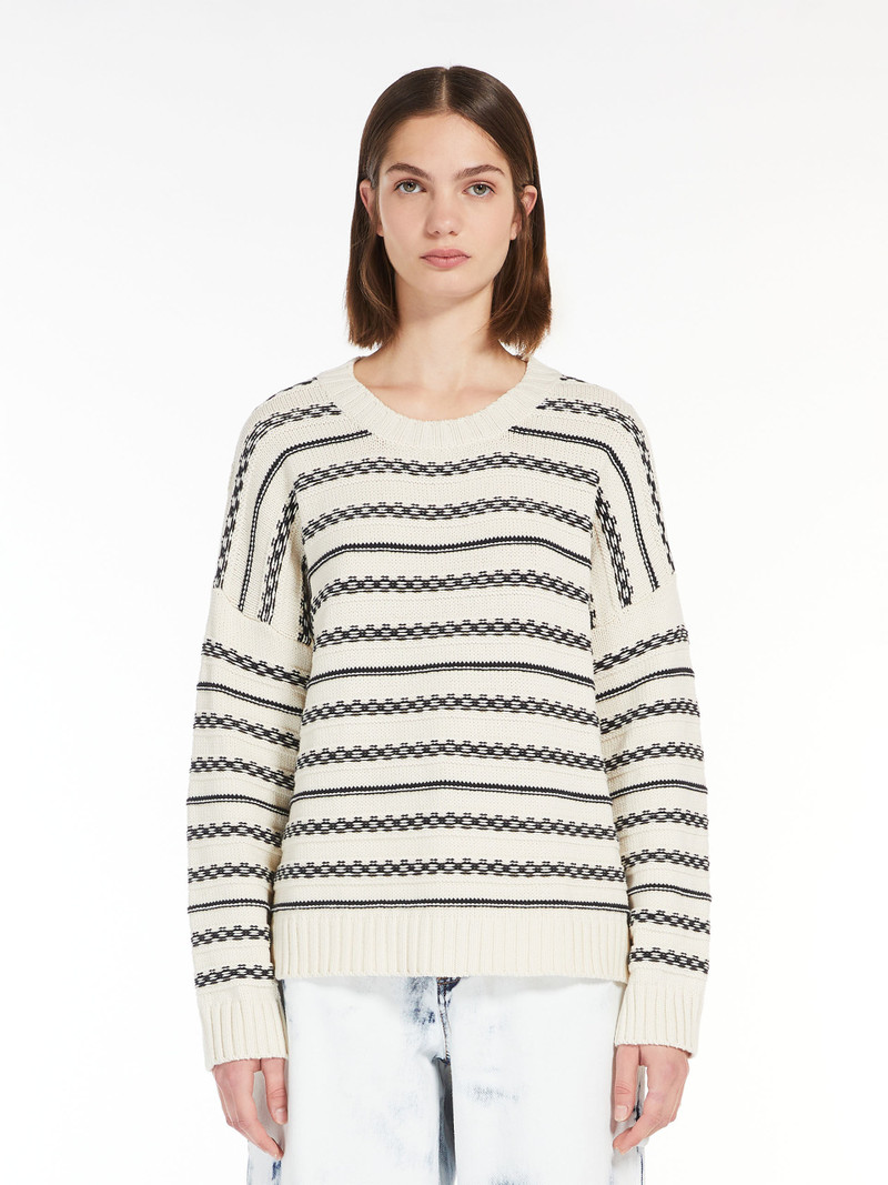 FOSTER Striped cotton yarn sweater 3