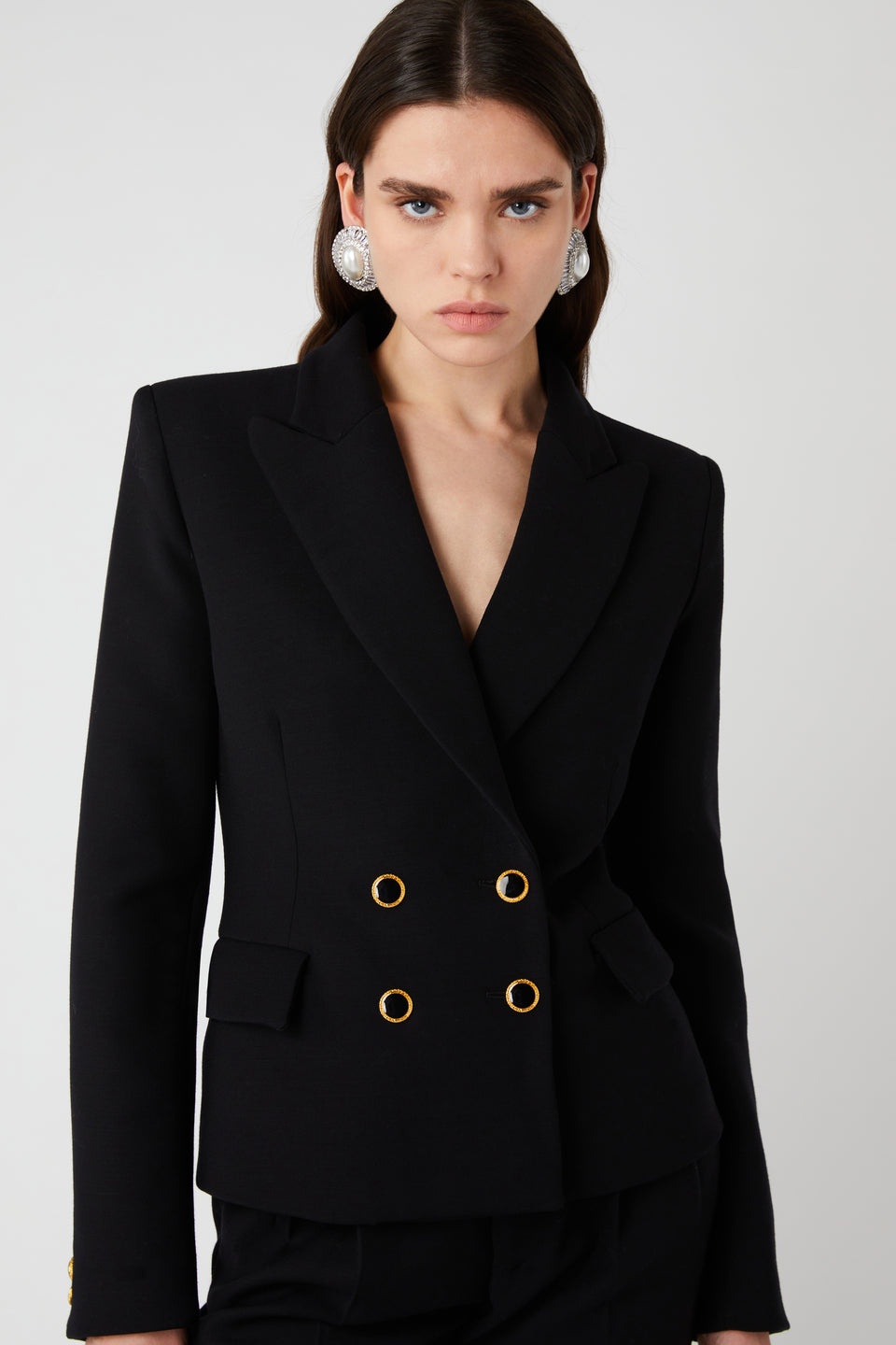 WOOL DOUBLE BREASTED JACKET - 6
