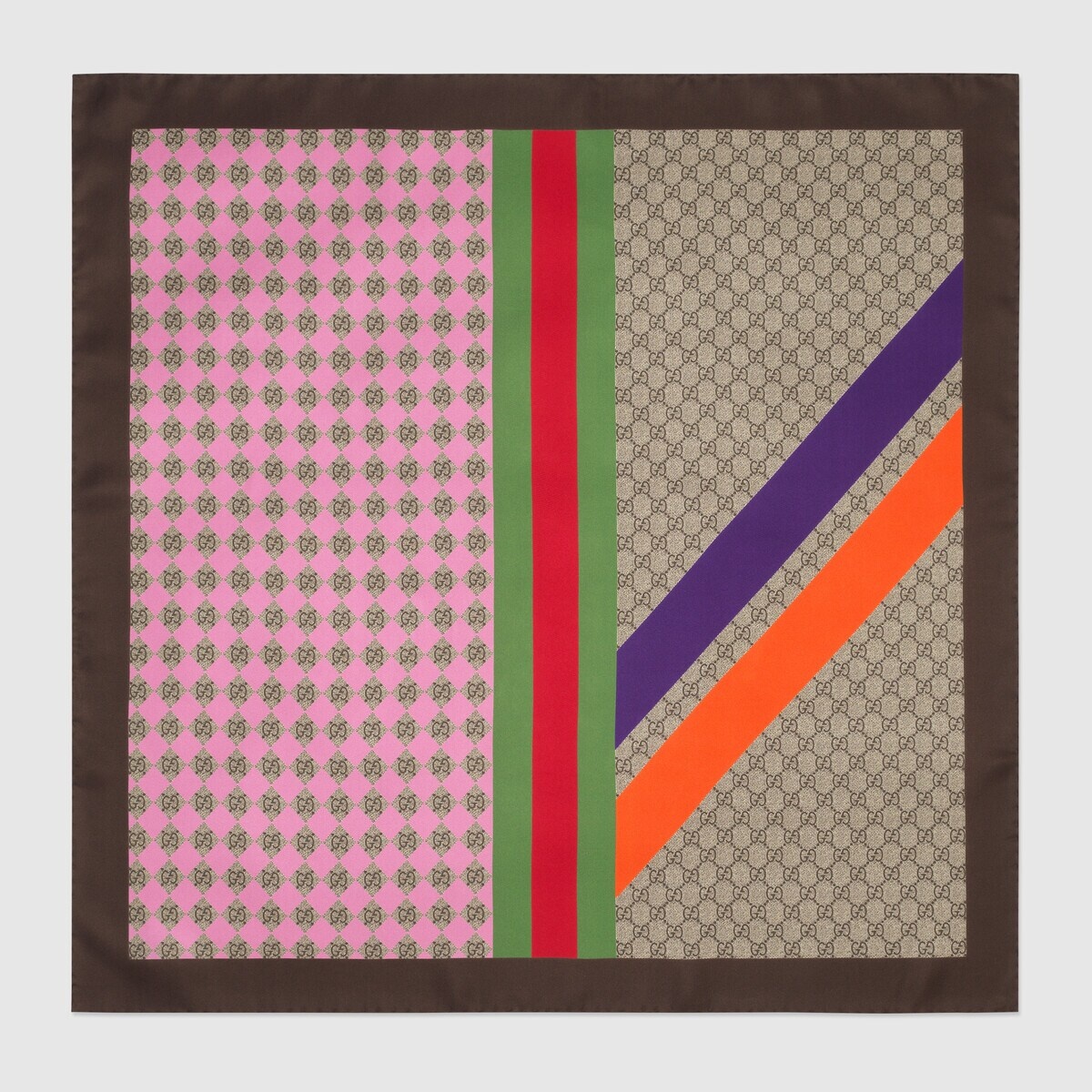 Geometric GG print twill scarf - 1