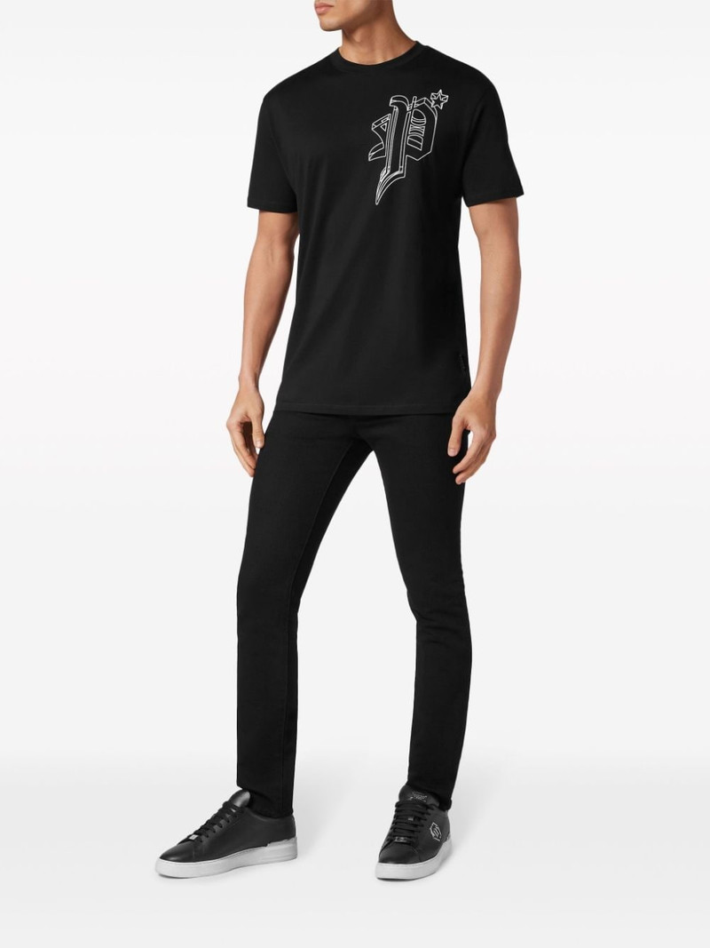 PHILIPP PLEIN skull-print cotton T-shirt outlook