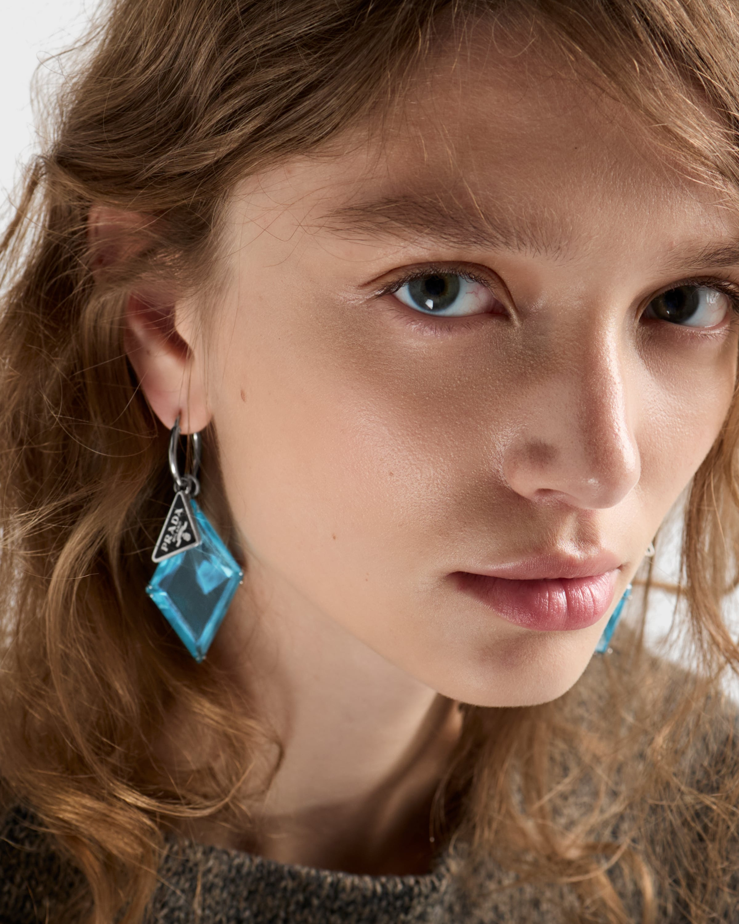 Metal and glass earrings - 4