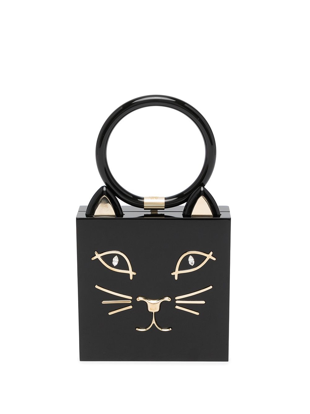 cat-print clutch bag - 1