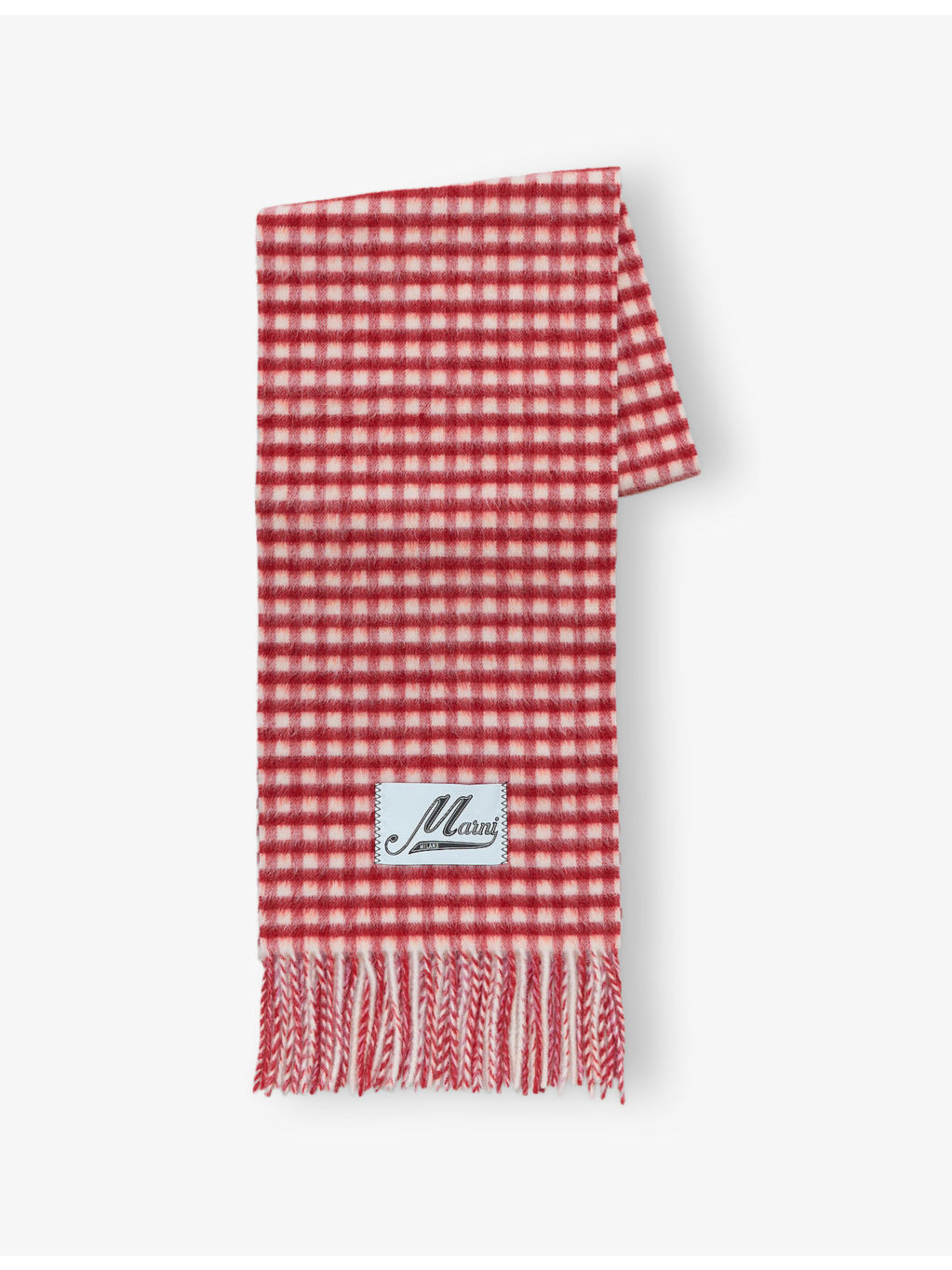 Double-Check Wool and Mohair-Blend Scarf - 1