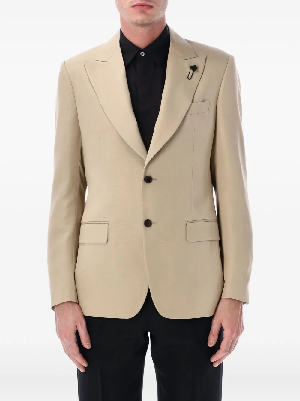 button notched lapel jacket - 1