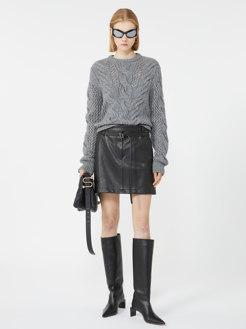Sportmax RADIO Cable-knit crew-neck sweater outlook