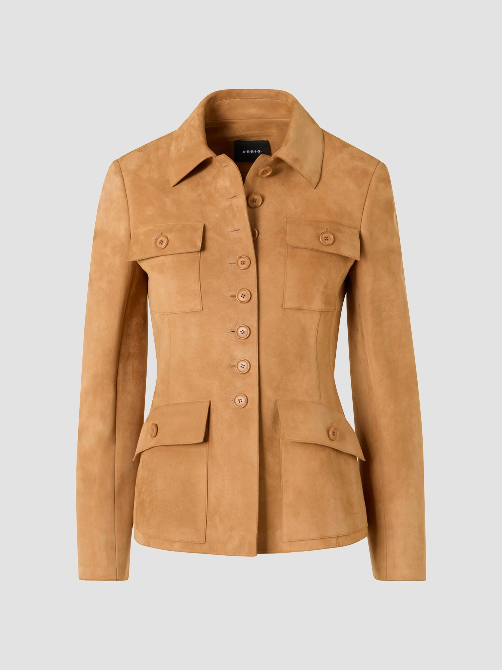 Women's Delia Suede Utility Jacket - Camel - 1