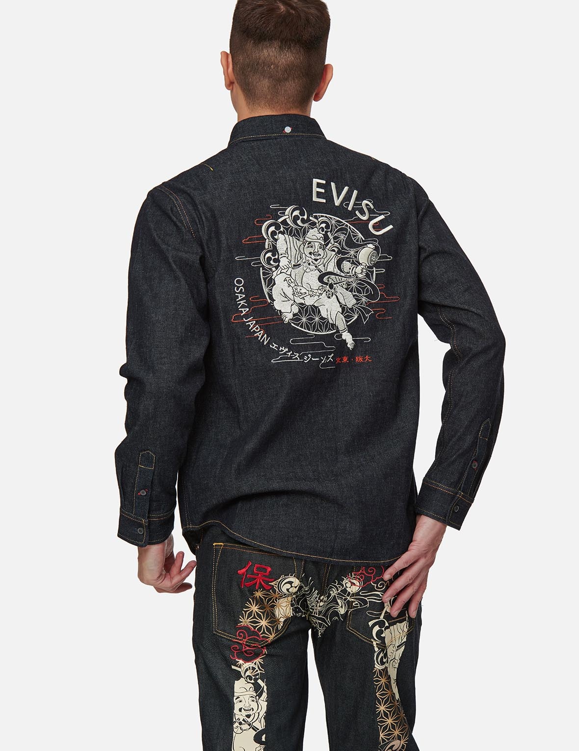 RAIJIN EMBROIDERED DENIM SHIRT - 3