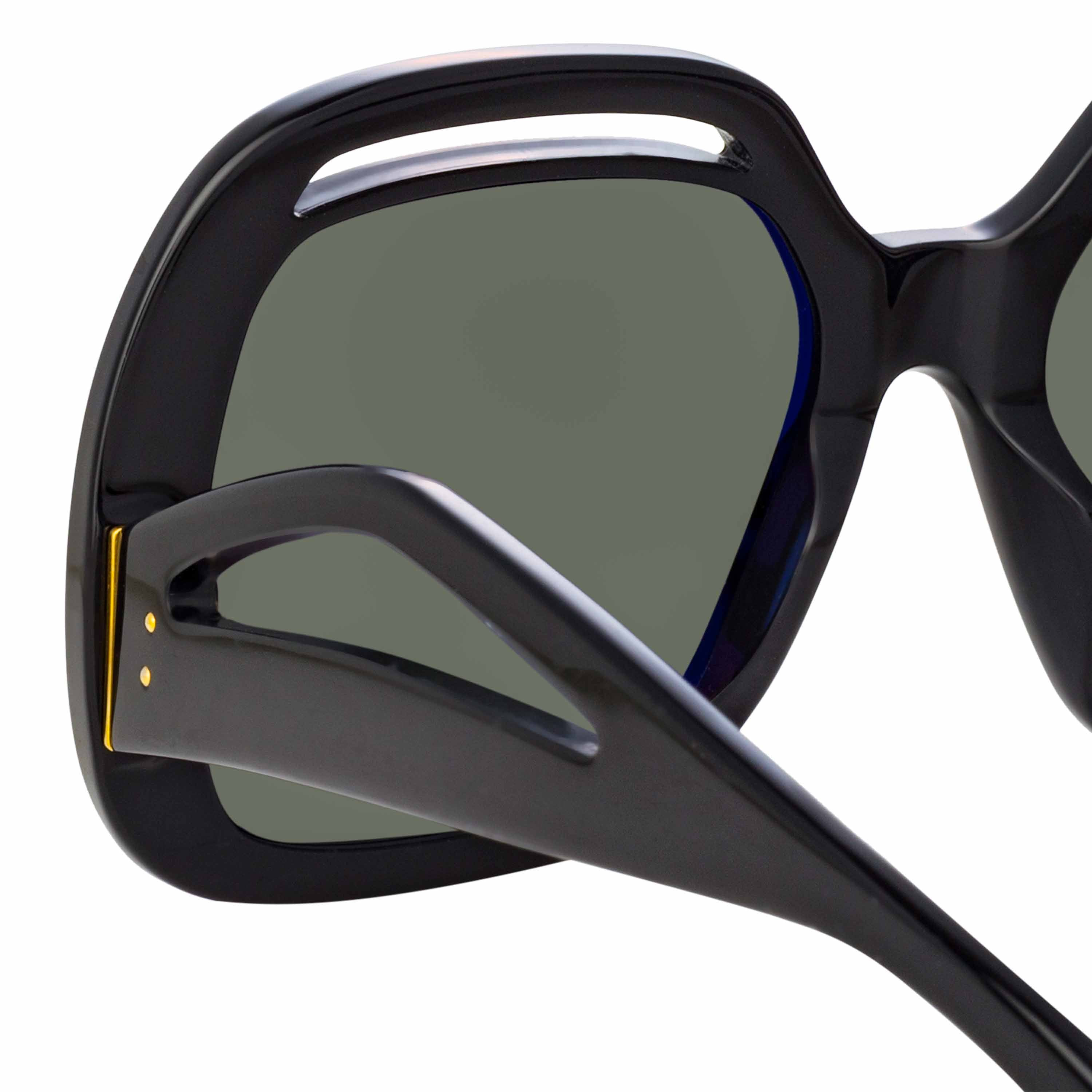 RENATA OVERSIZED SUNGLASSES IN BLACK - 4