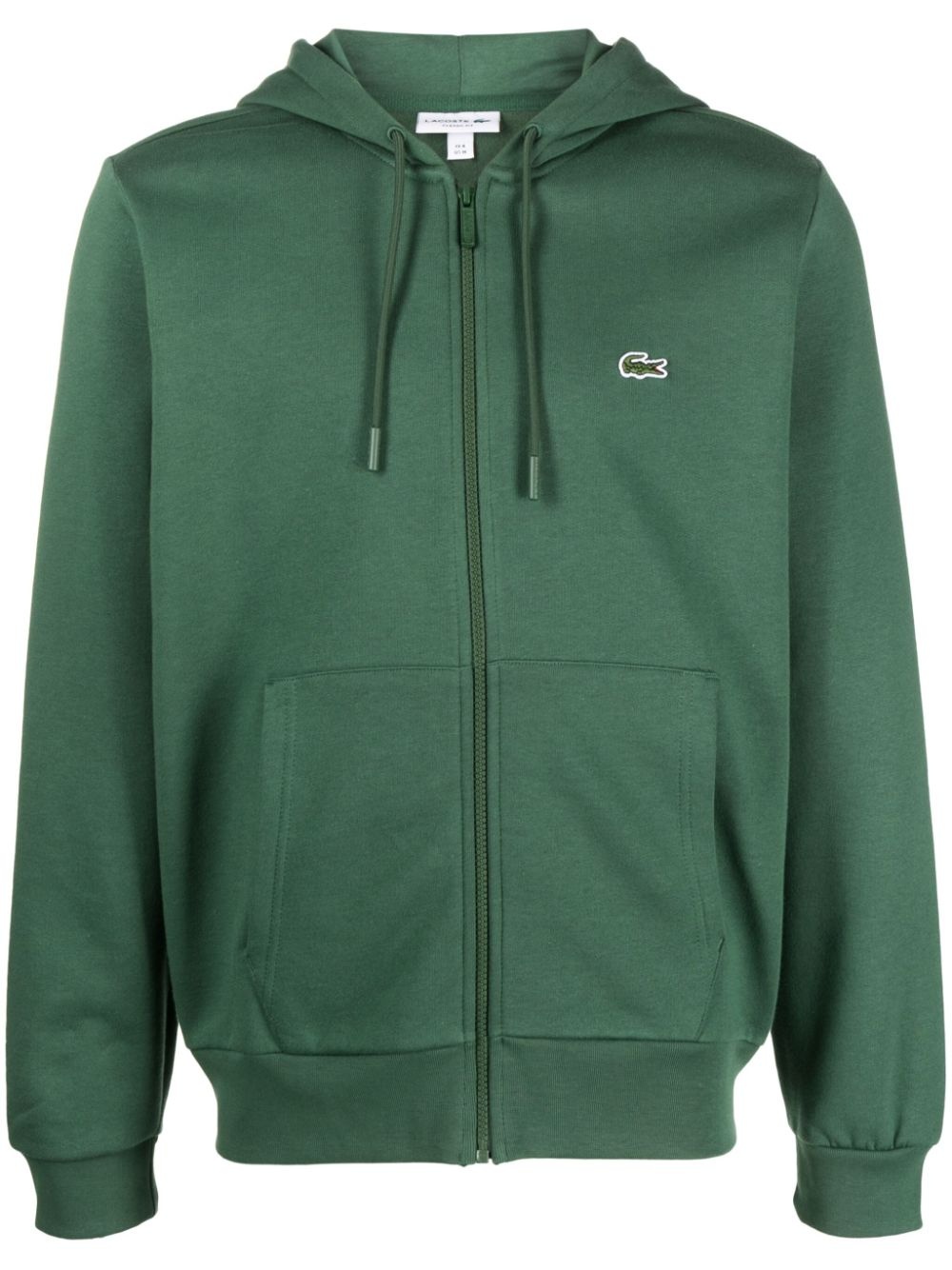 logo-embroidered zip-up hoodie - 1