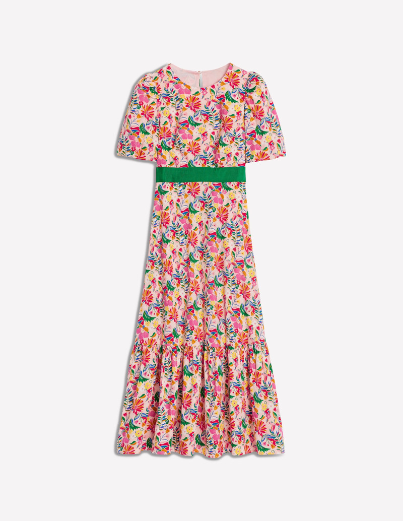 Grosgrain Waist Dress-Multi, Wildflower Trail 1