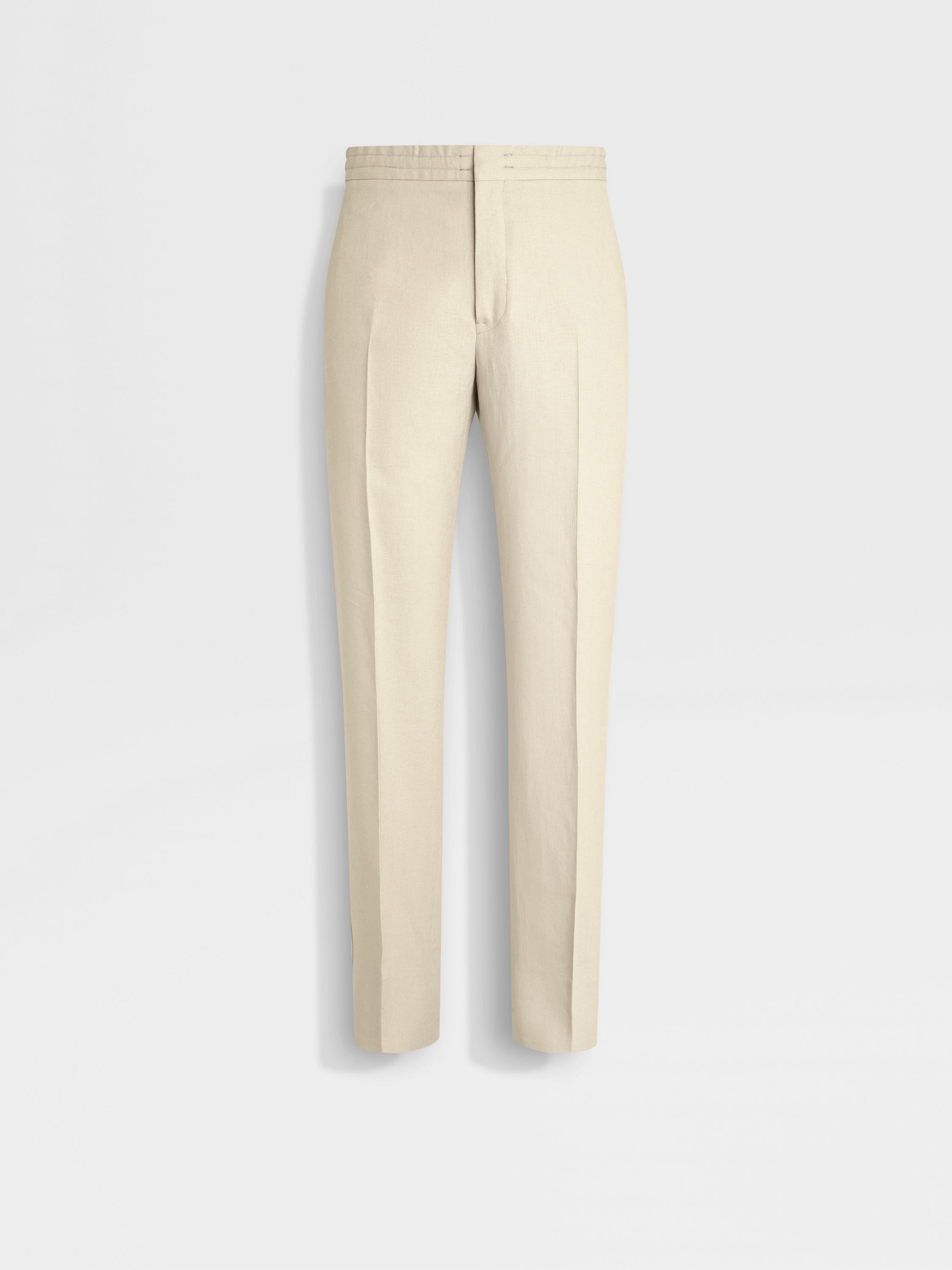 WHITE OASI LINO PANTS - 1