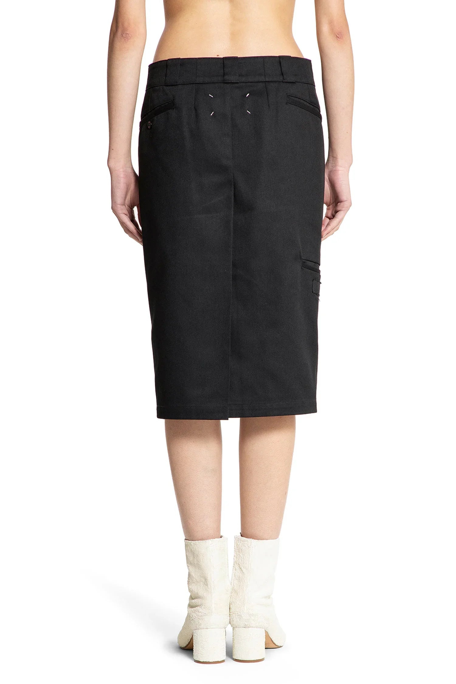Nylon-Cotton-Midi-Skirt - 3