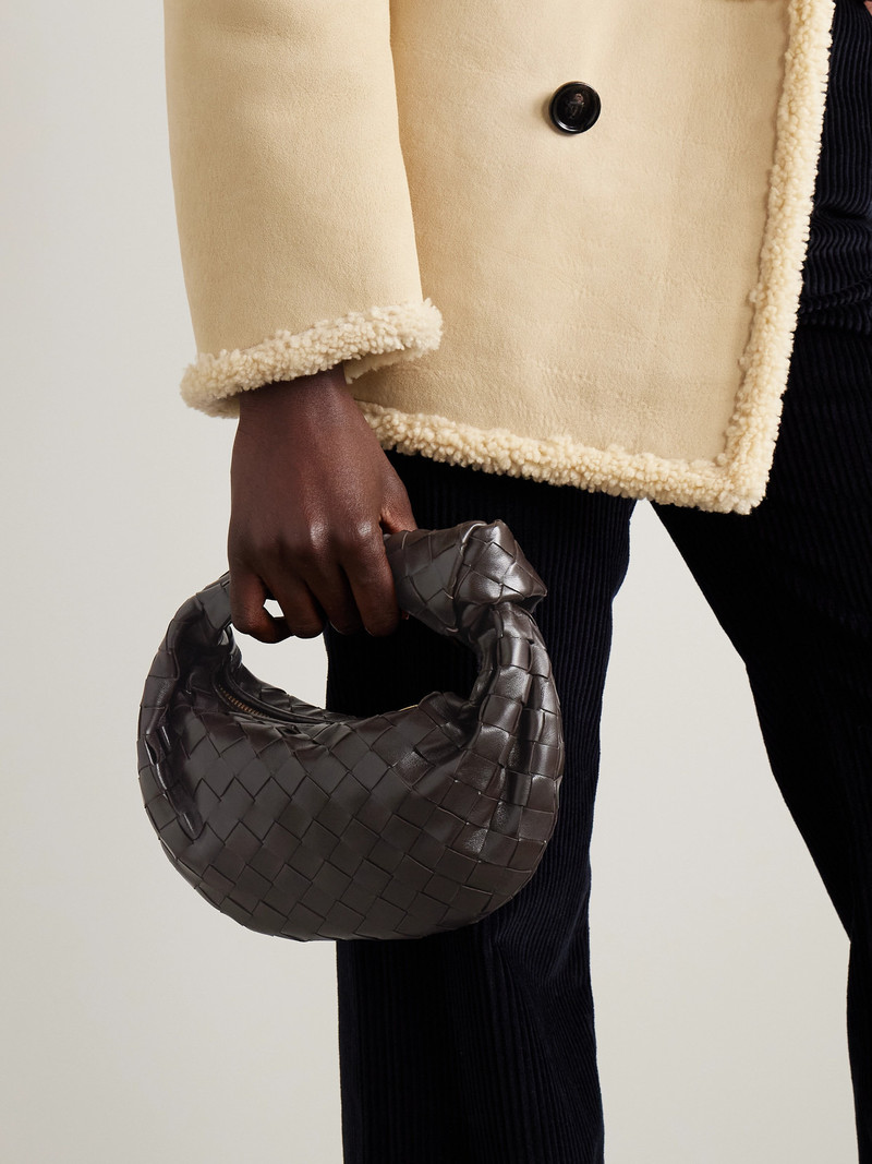 Bottega Veneta Jodie Mini Knotted Intrecciato Leather Tote outlook