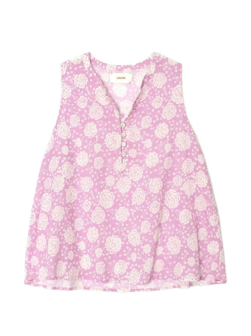 floral V-neck top 1