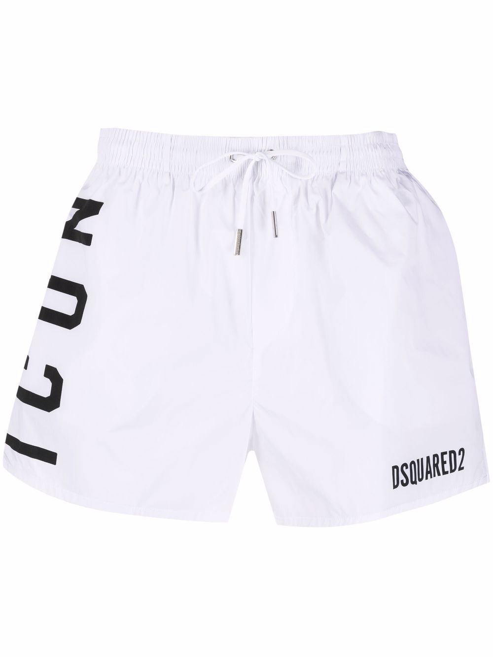 logo-print drawstring swim shorts - 1