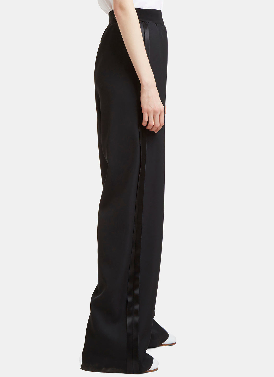 Maison Margiela Women Long Flared Tuxedo Stripe Pants - 3