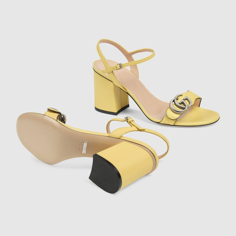 Women's mid-heel sandal with Double G 5