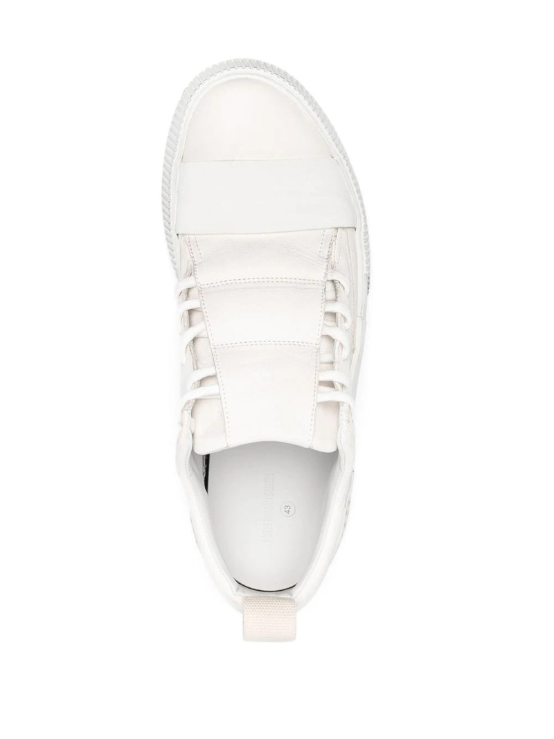 panelled leather sneakers 4