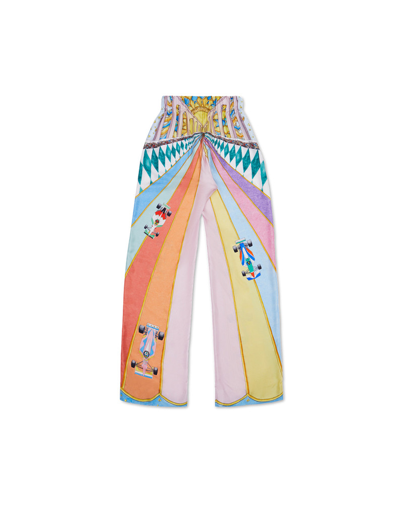 La Course Ideale Printed Silk Trouser 1