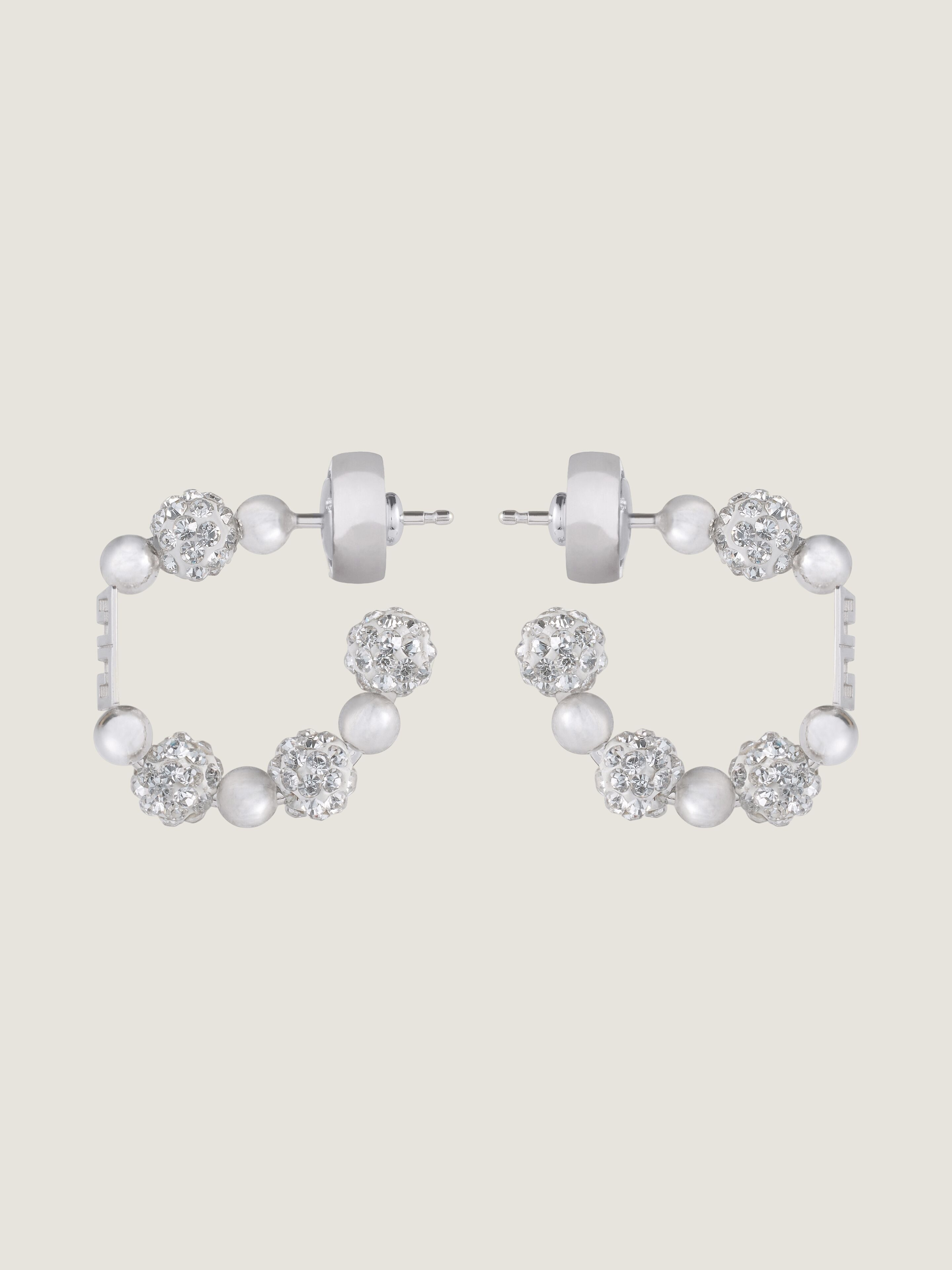 4G EARRINGS IN METAL WITH CRYSTALS - 3
