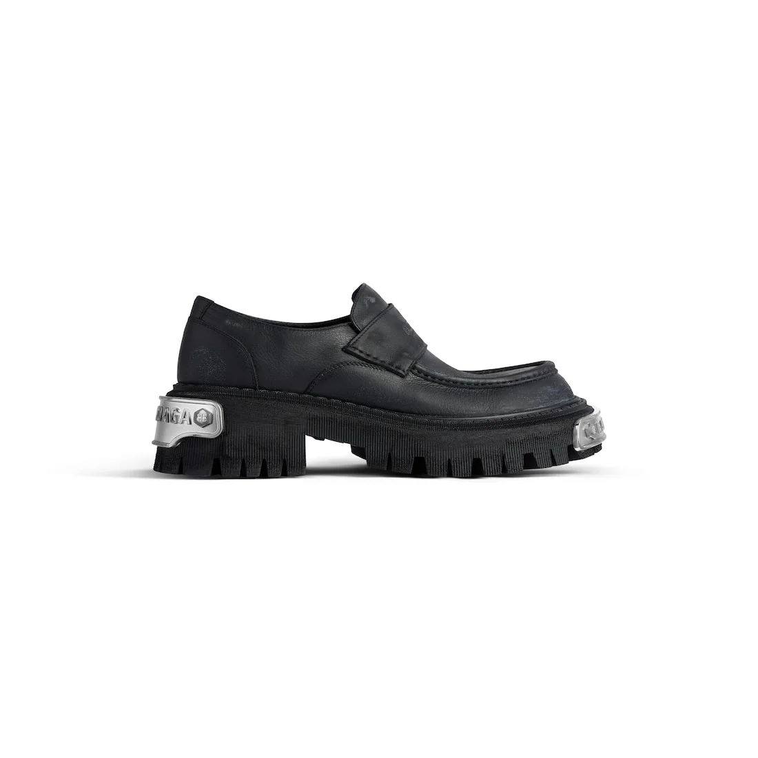 Men's Tractor Loafer in Black - 1