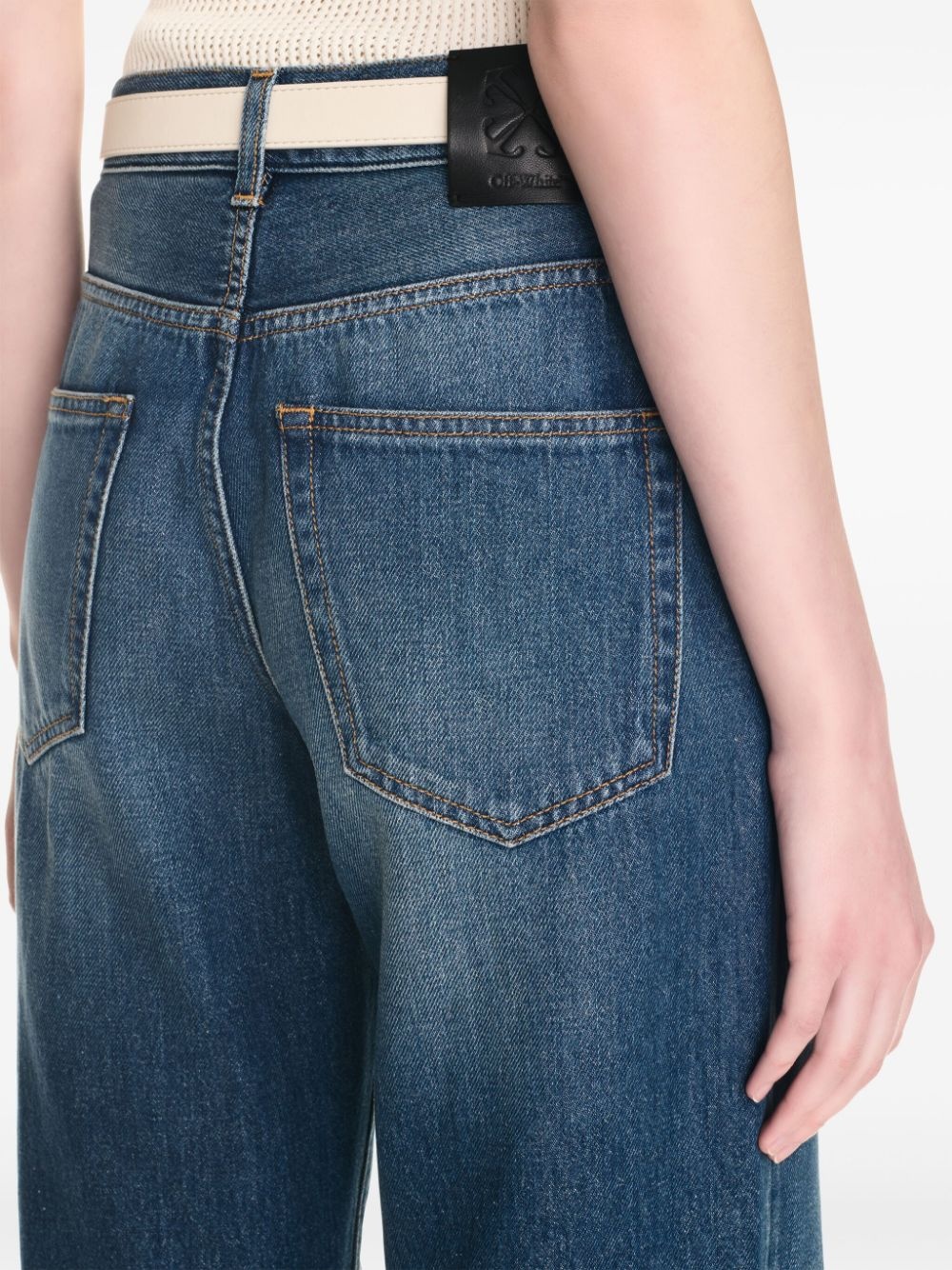 wide-leg five-pocket jeans - 5