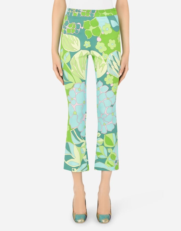 60s-print charmeuse leggings - 2