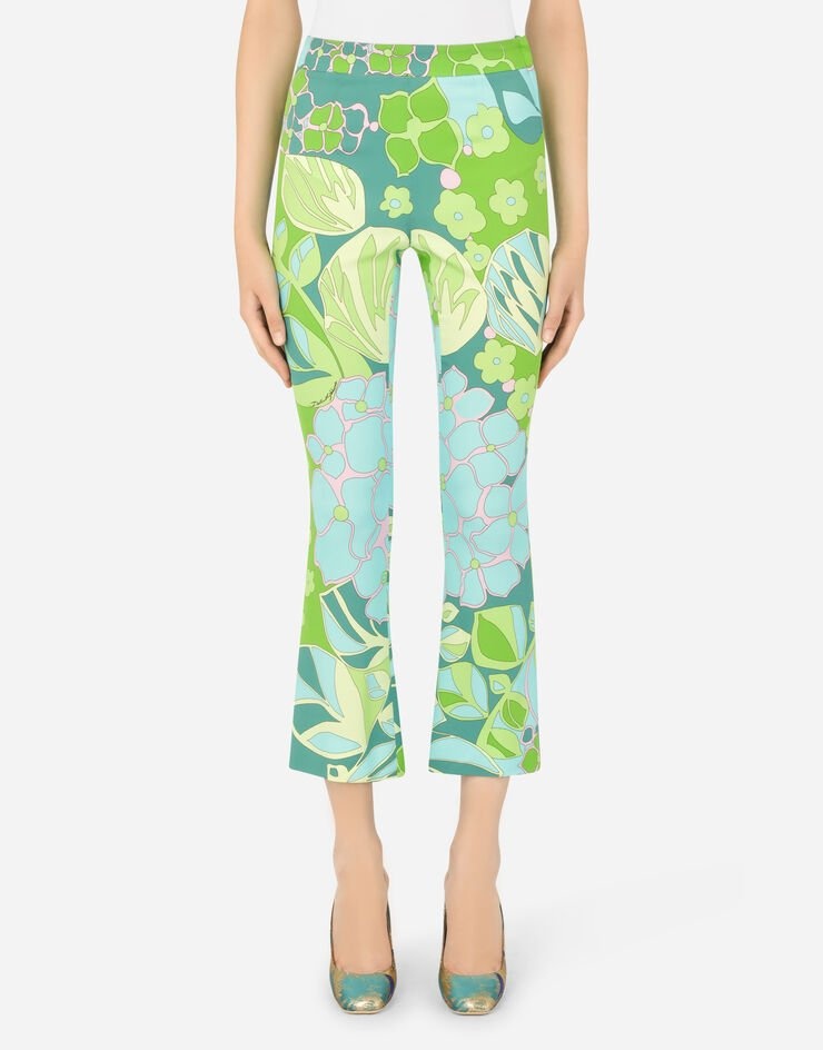 60s-print charmeuse leggings - 1