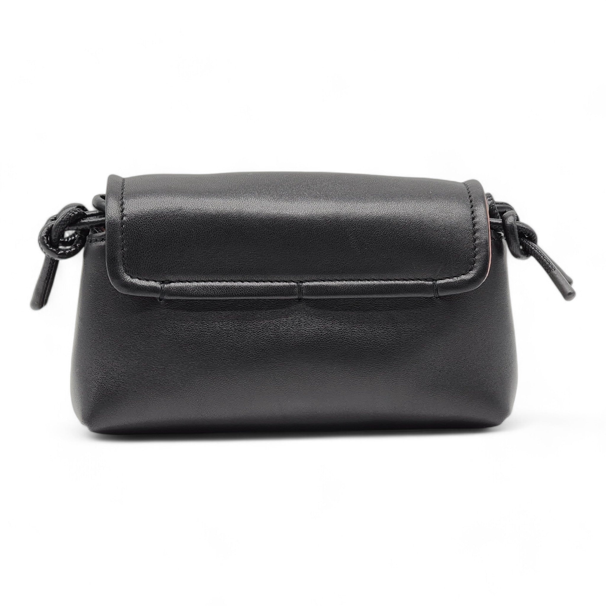 Valentino Mini VLOGO East/West Shoulder Bag - Leather - Black - 2