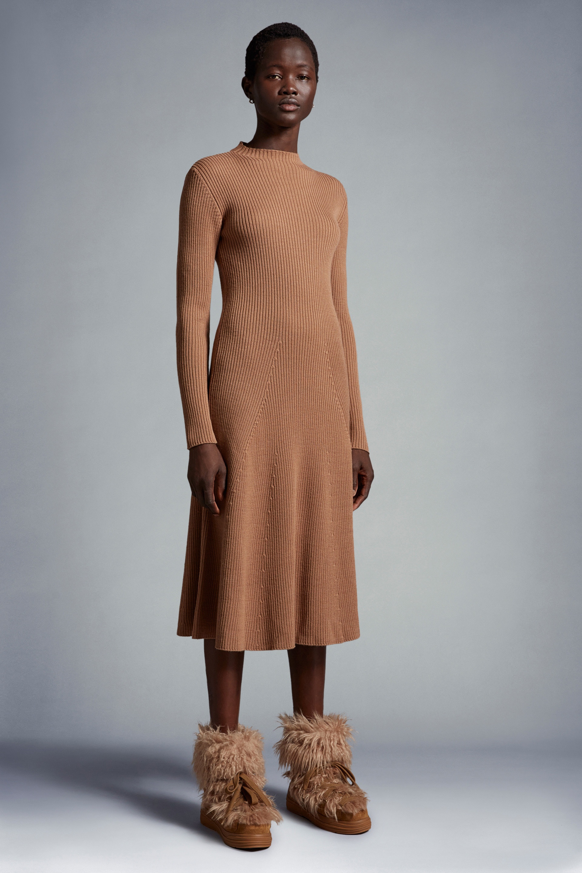 Knit Wool Midi Dress - 3