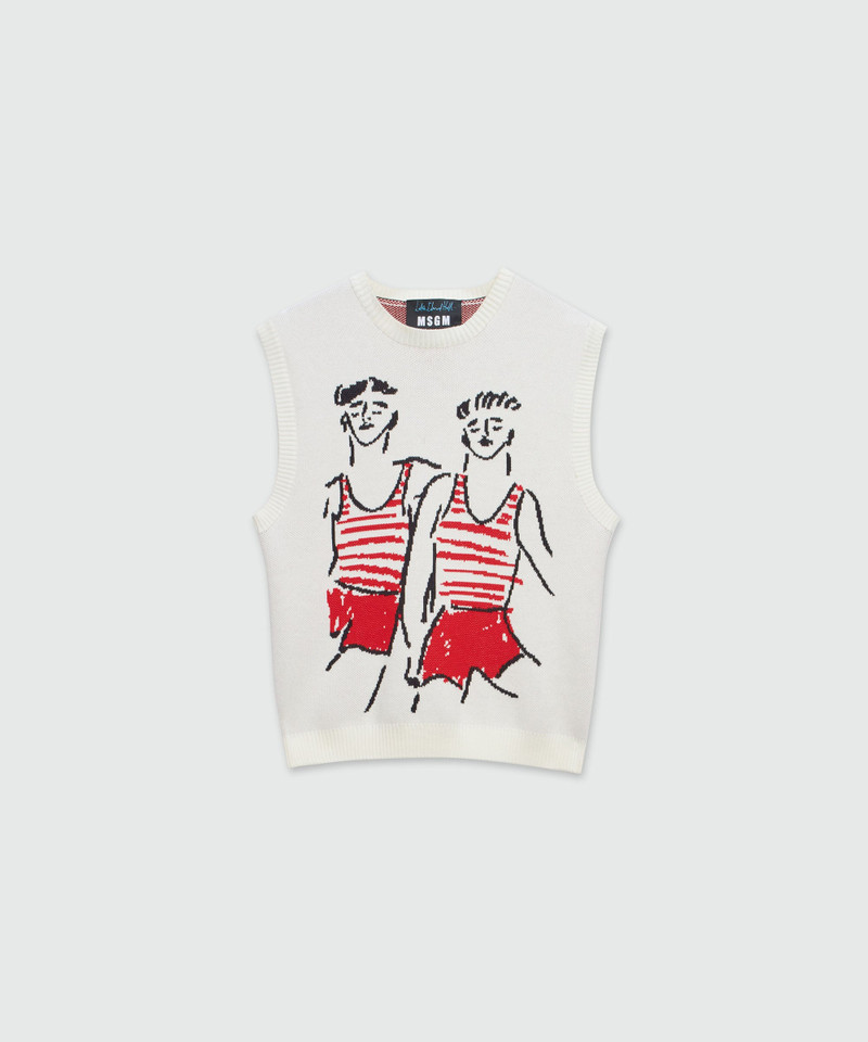 Knitted top with "Two Sailors" graphics 1