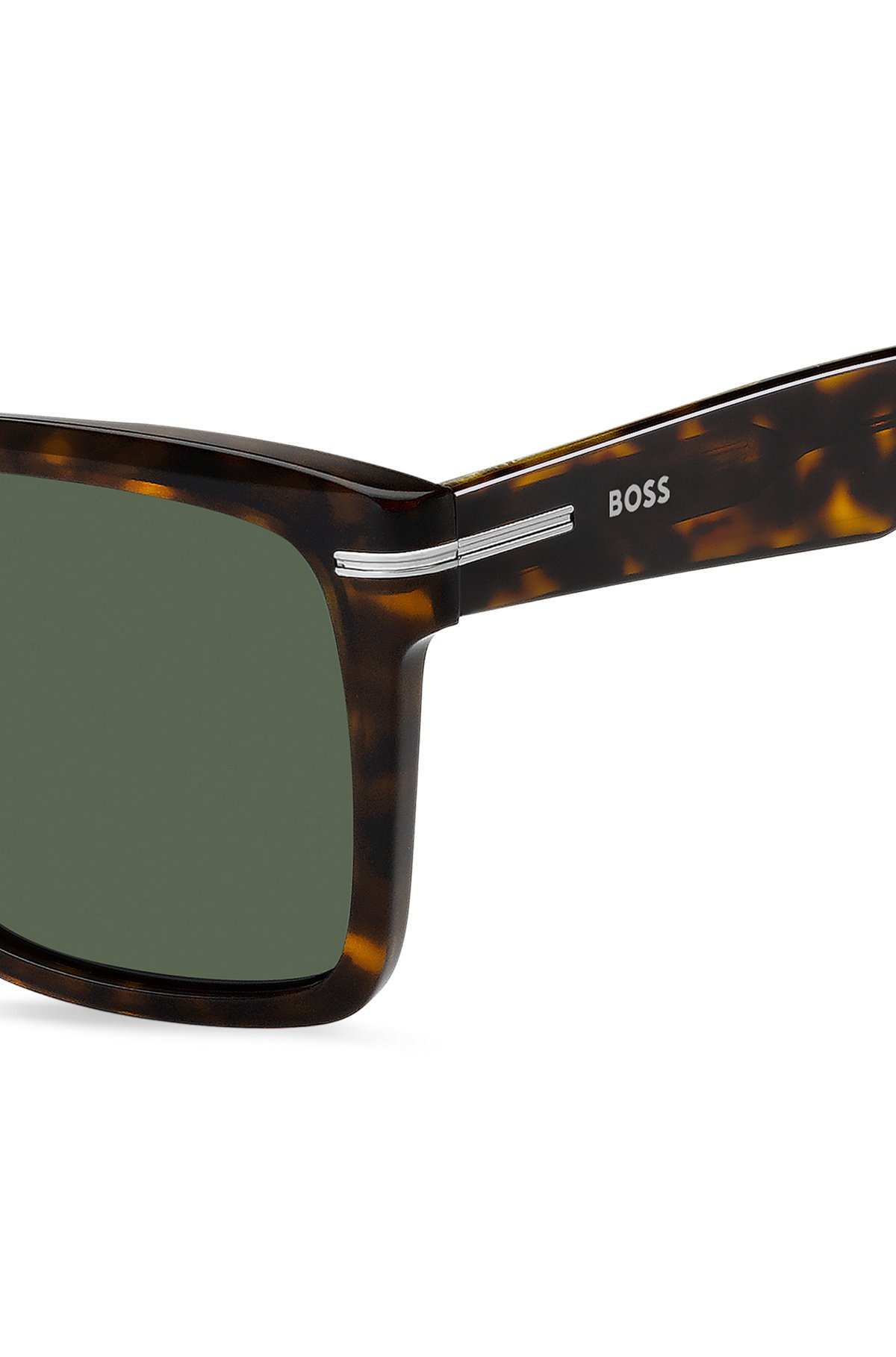 HAVANA-ACETATE SUNGLASSES WITH SILVER-TONE DETAILS - 2
