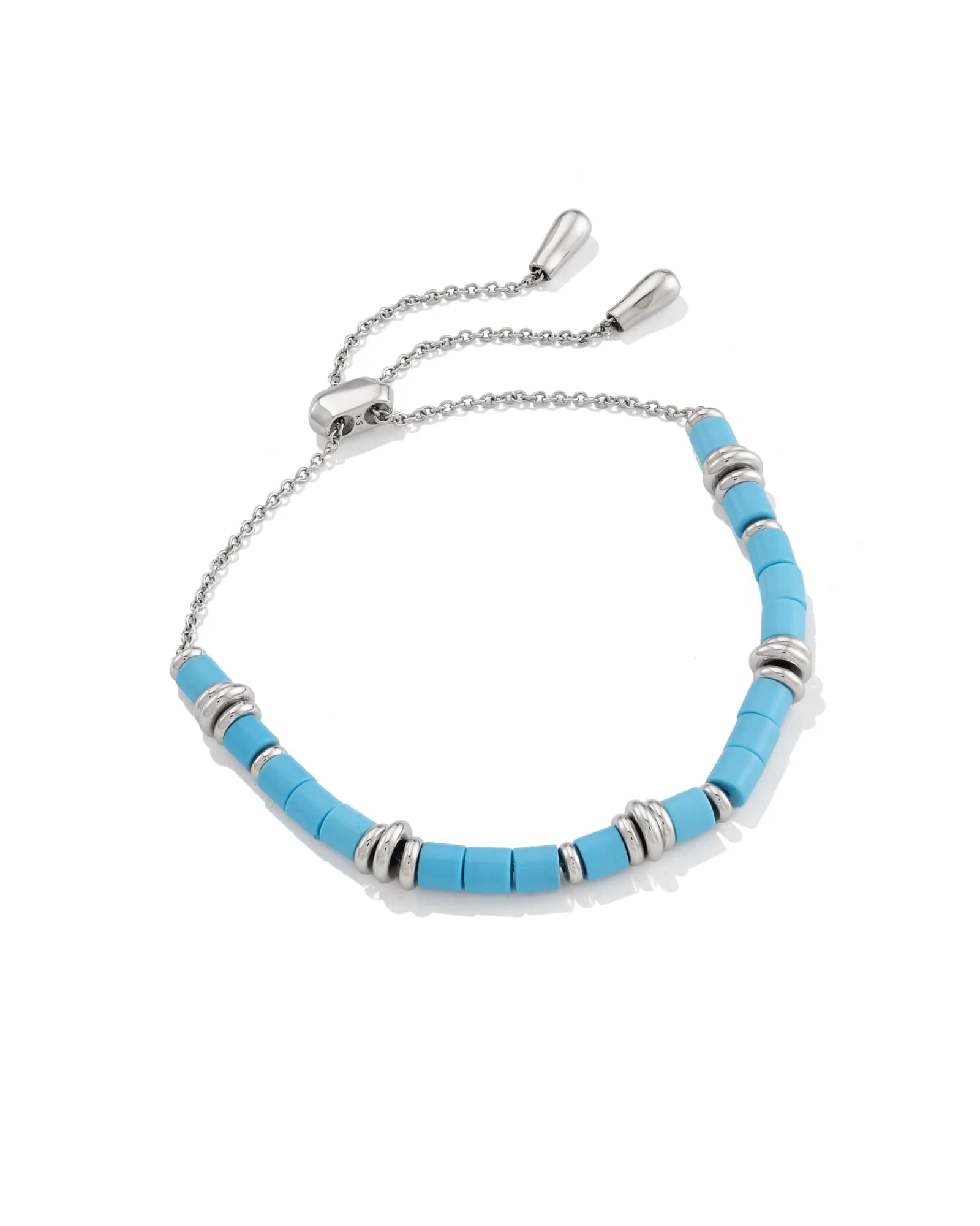 Bree Silver Beaded Delicate Chain Bracelet - 1