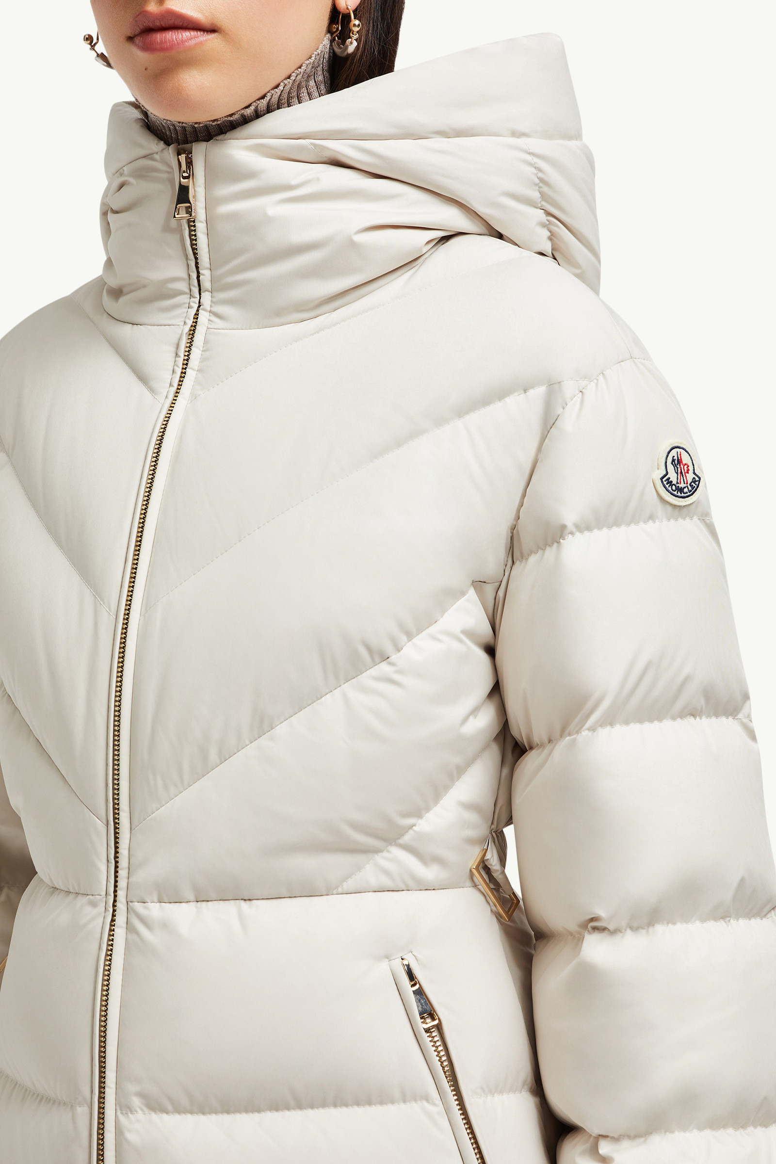 Brosse Diagonal-Quilted Hooded Short Down Jacket - 7