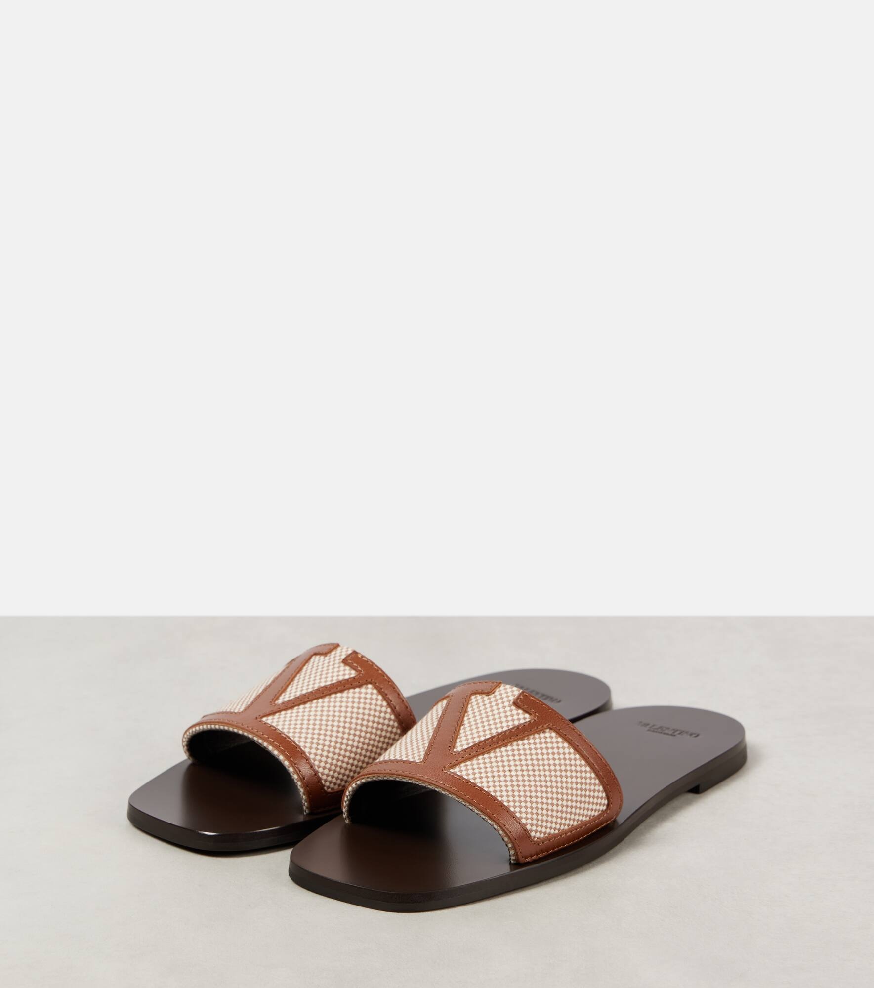 Viva Superstar leather-trimmed slides - 4