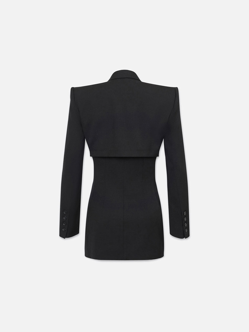 FRAME Fitted Storm Flap Blazer in Black outlook