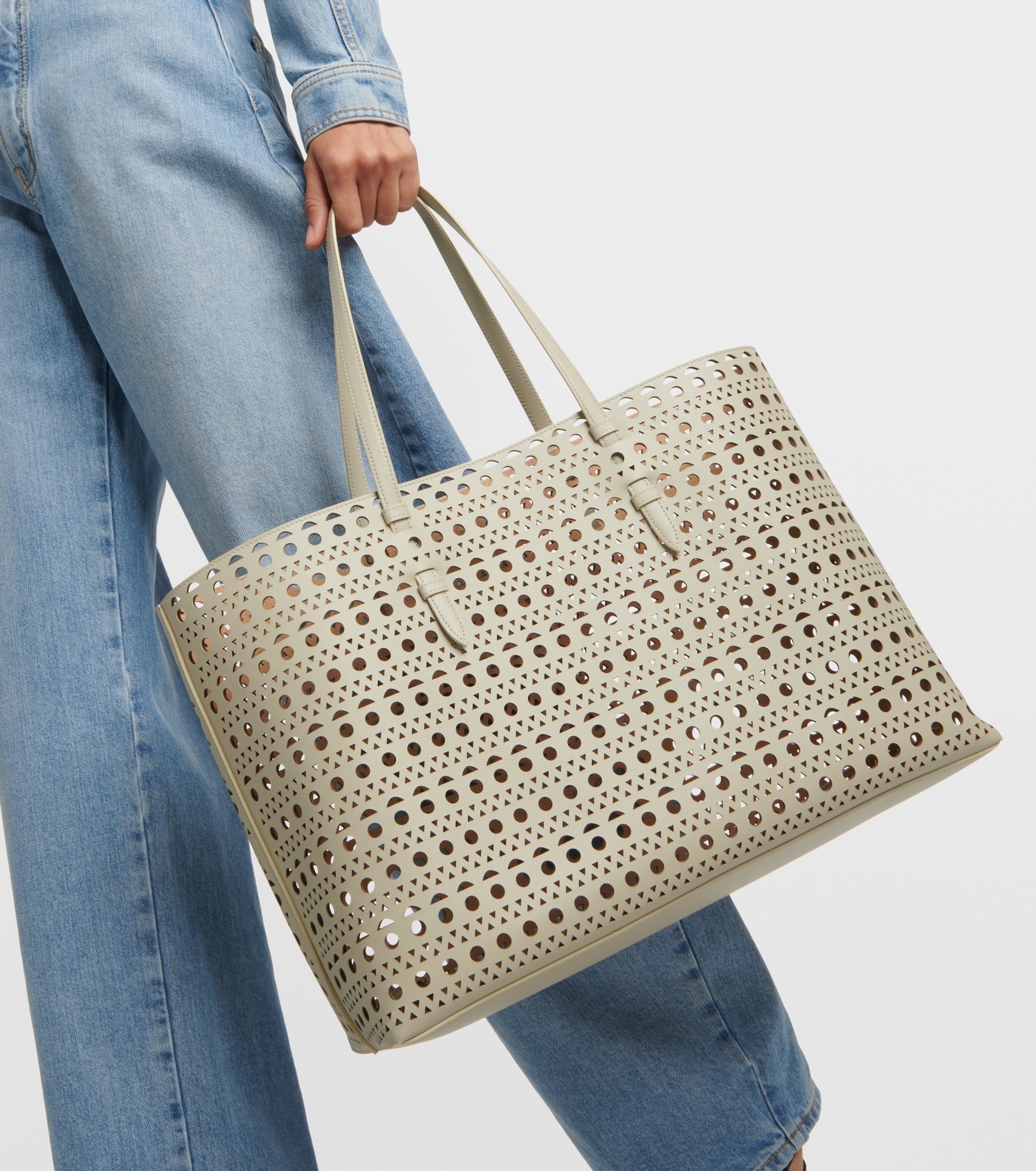 Mina 44 Vienne Wave leather tote bag - 2