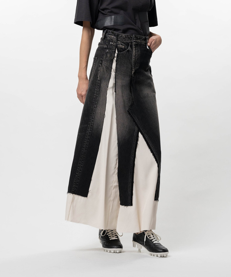 Denim Pants Combined Skirt 4
