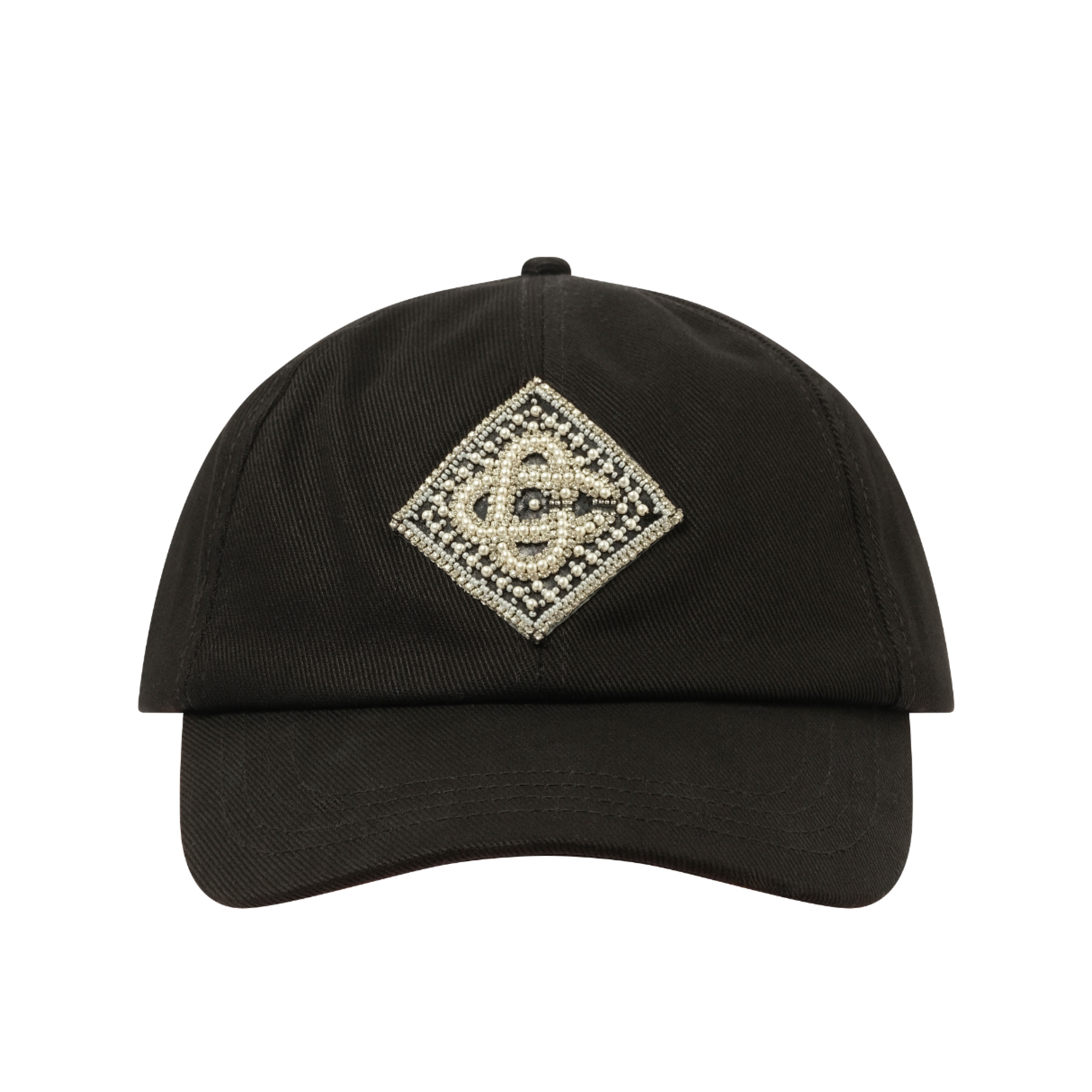 Pearl Diamond CC Patch Cap in Black - 1