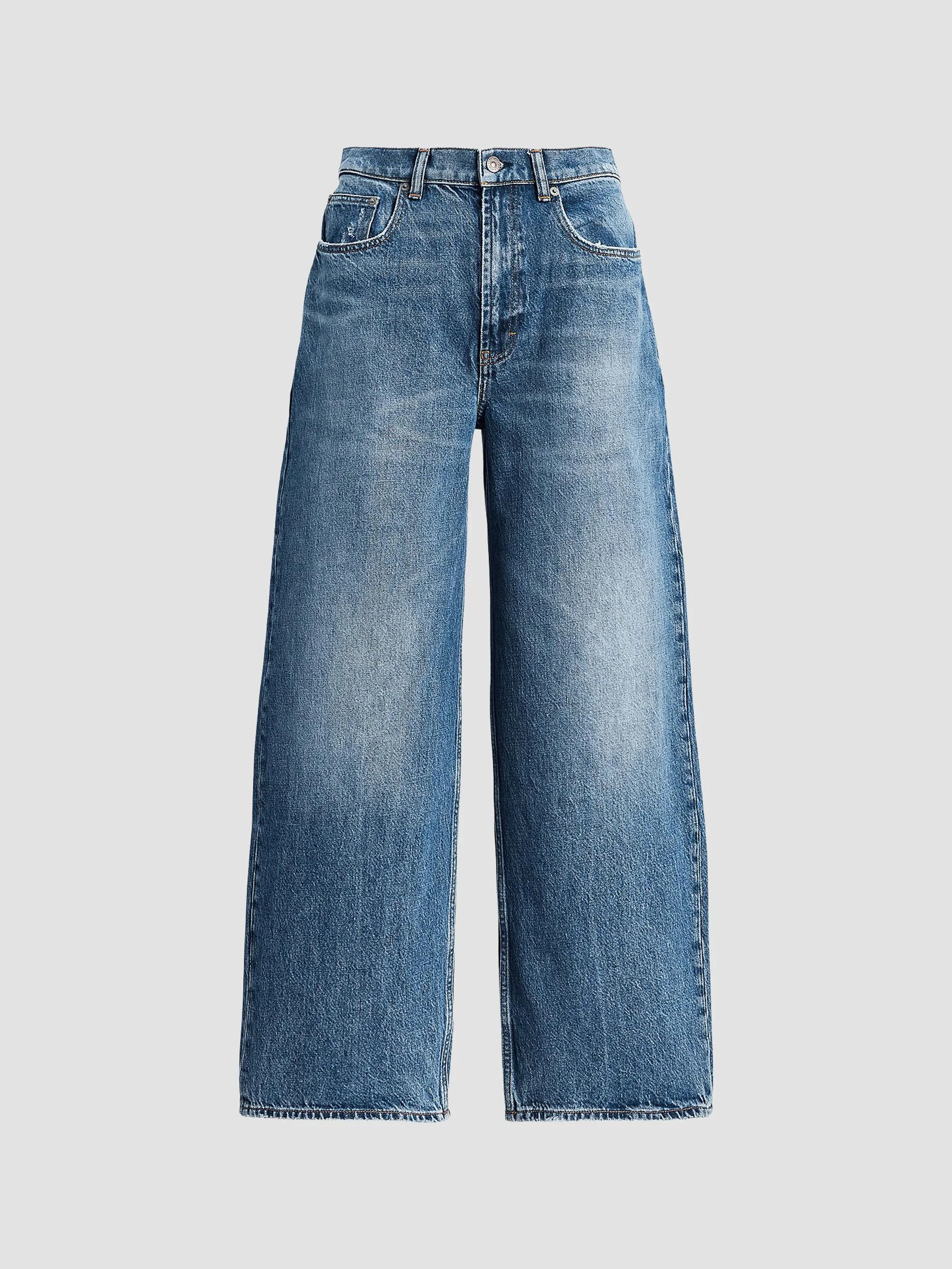 Women's Cay Wash Wide-Leg Jeans - Blue - 1