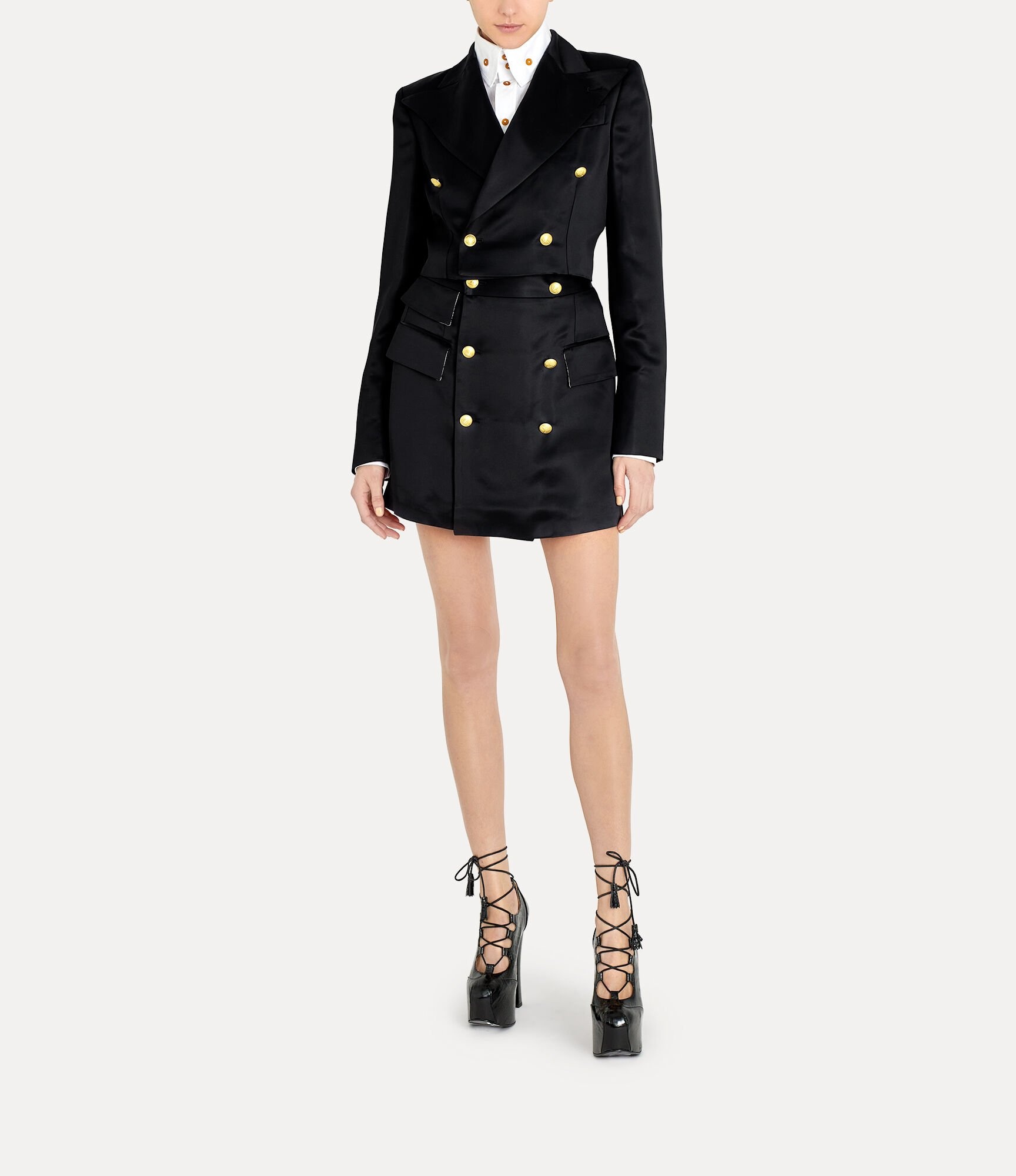 CUT OFF DOUBLE BREASTED JACKET - 2