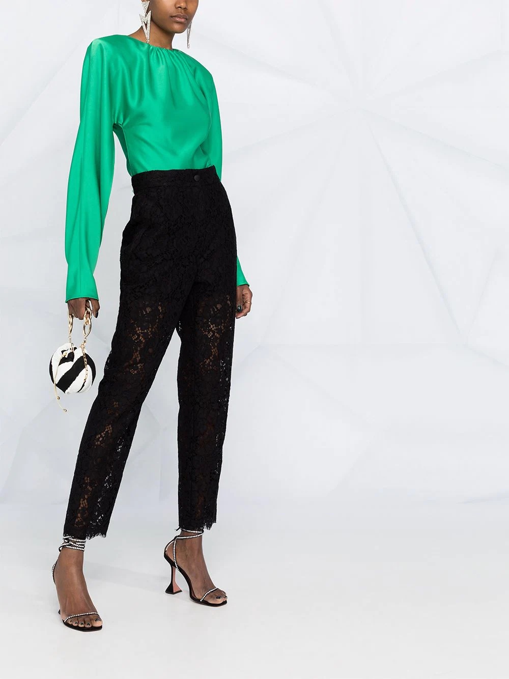 embroidered straight-leg trousers - 4